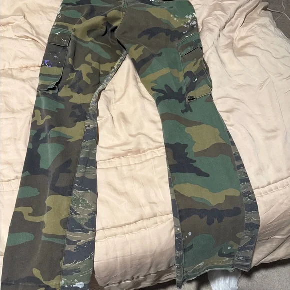 Gallery Dept Green Camouflage Kids Pants - Picture 3 of 5